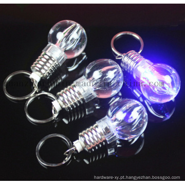 Corrente do anel chave de Keychain do bulbo do diodo emissor de luz do plástico do OEM